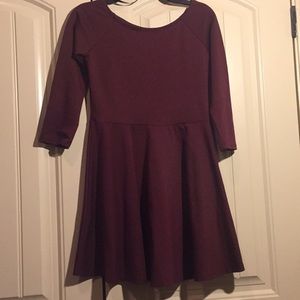 Burgundy skater dress